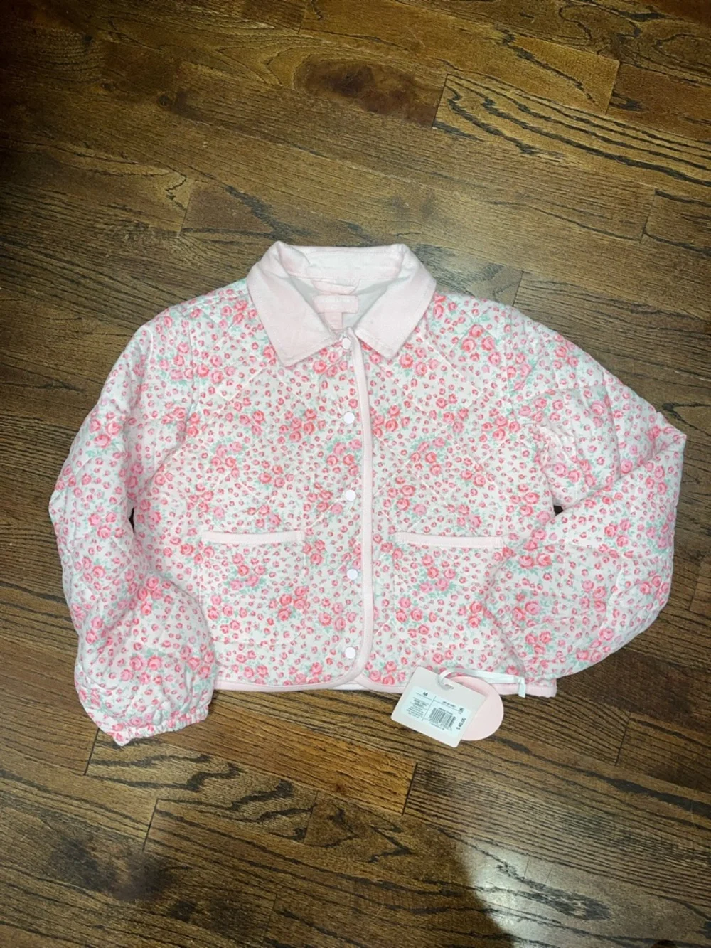 LoveShackFancy Charlotte Roseheart Quilted Barn Jacket for Girls